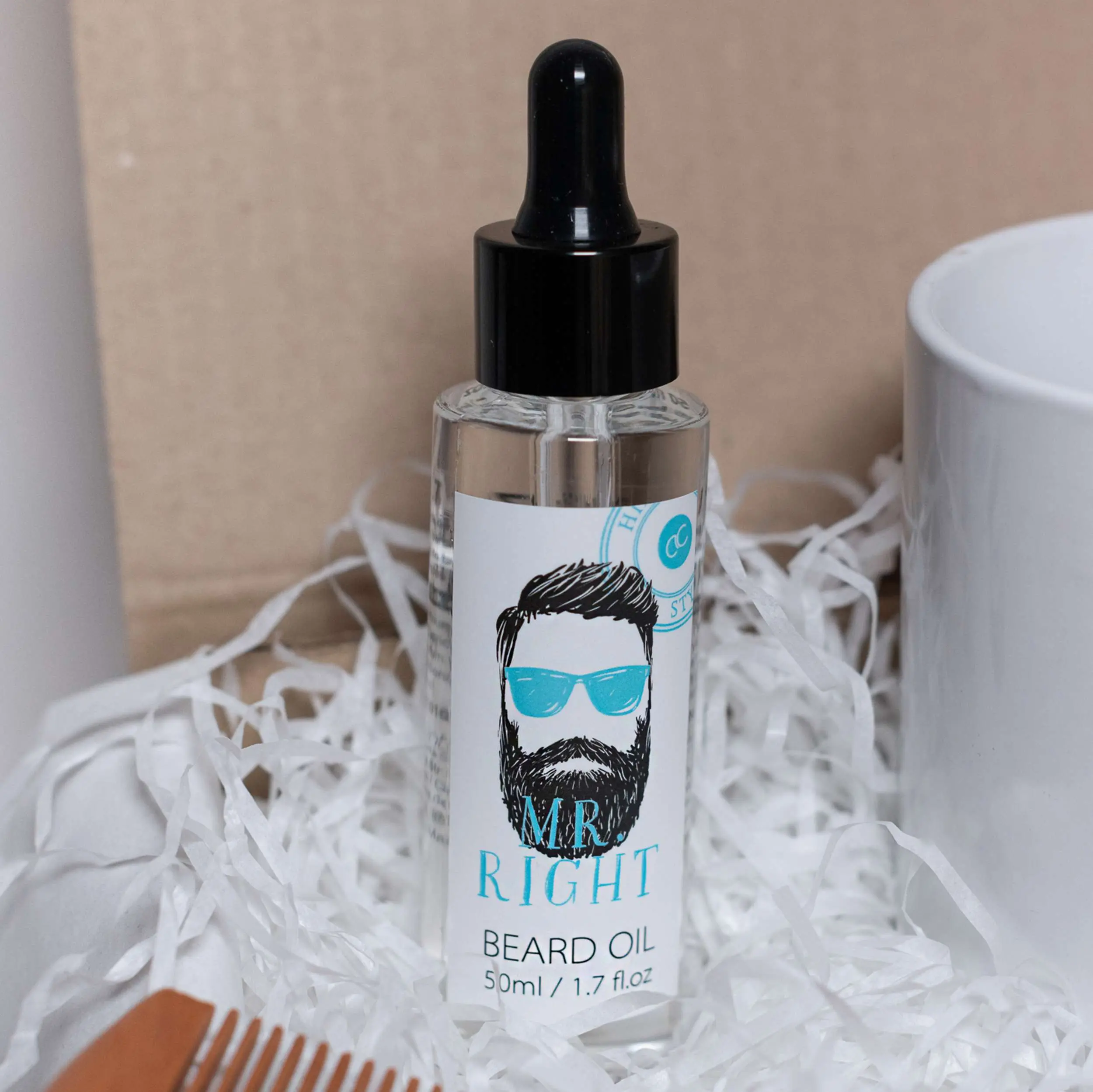 Kit soin barbe : huile pour la barbe,