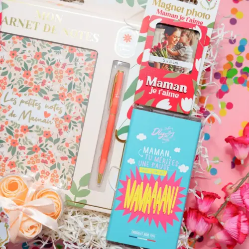 Cahier maman pour les beaux souvenirs et chocolat de qualité