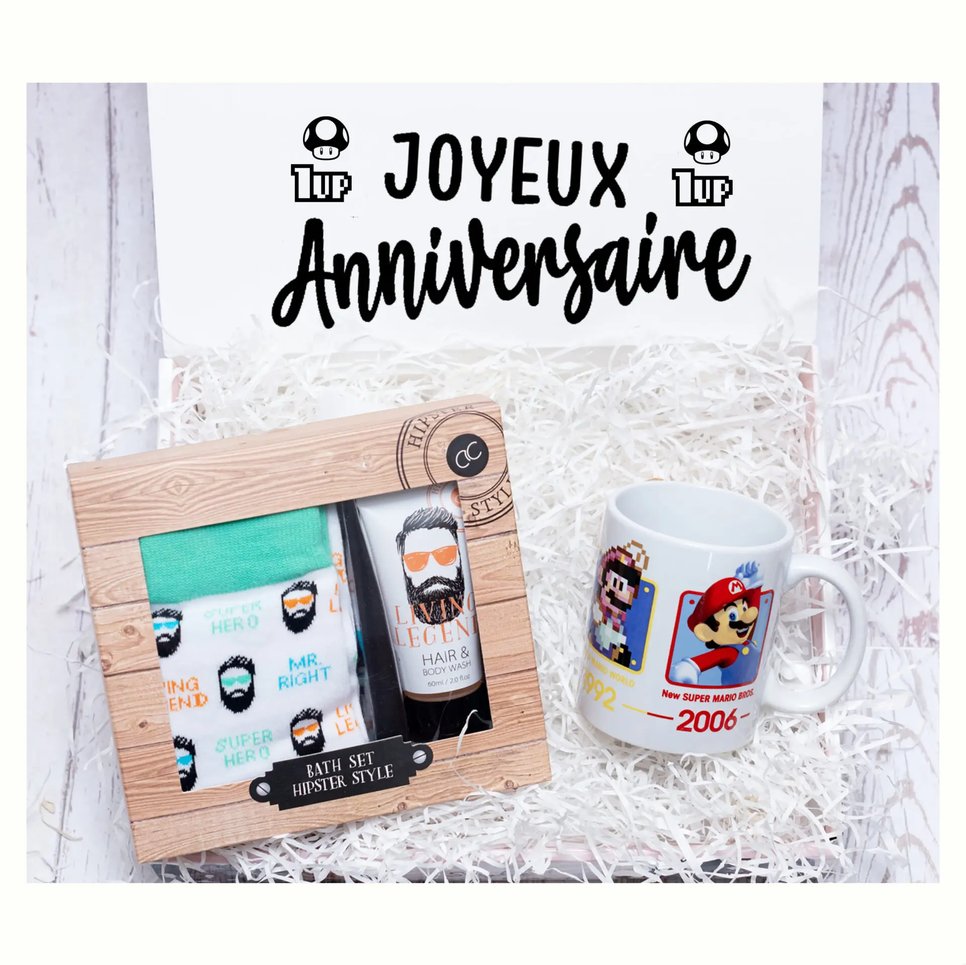 Cadeau retro homme  | COFFRET MARIO BROS
