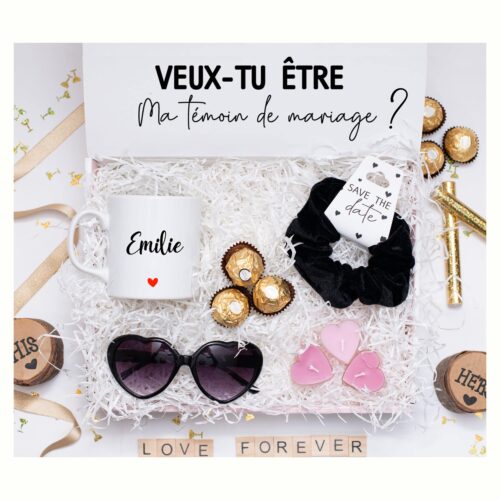 Cadeau demoiselle d’honneur – COFFRET TEAM BRIDE