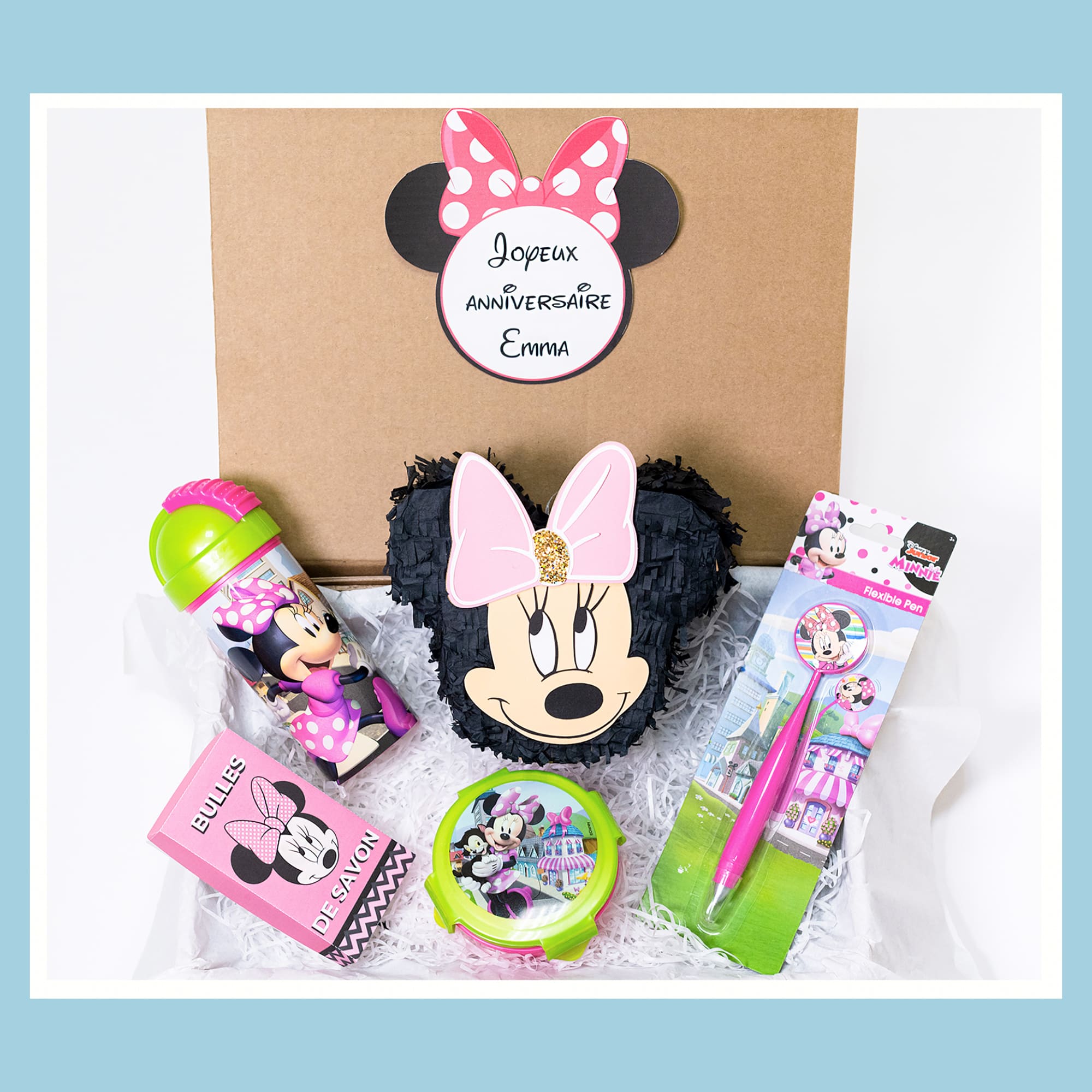 Coffret Minnie  box cadeau goûter avec piñata surprise