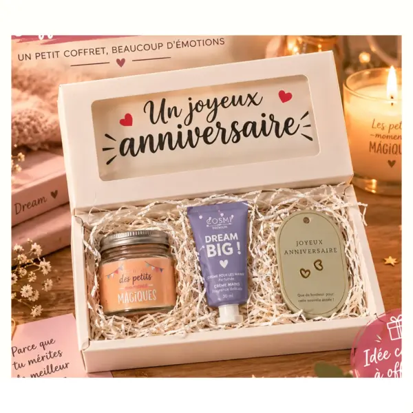 Box anniversaire femme pas chère <br> “JOYEUX ANNIVERSAIRE ⭐”</br>