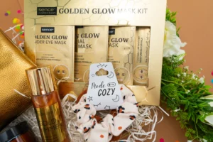 Coffret box femme avec accessoires bien-être et beauté pour un moment cocooning et réconfort