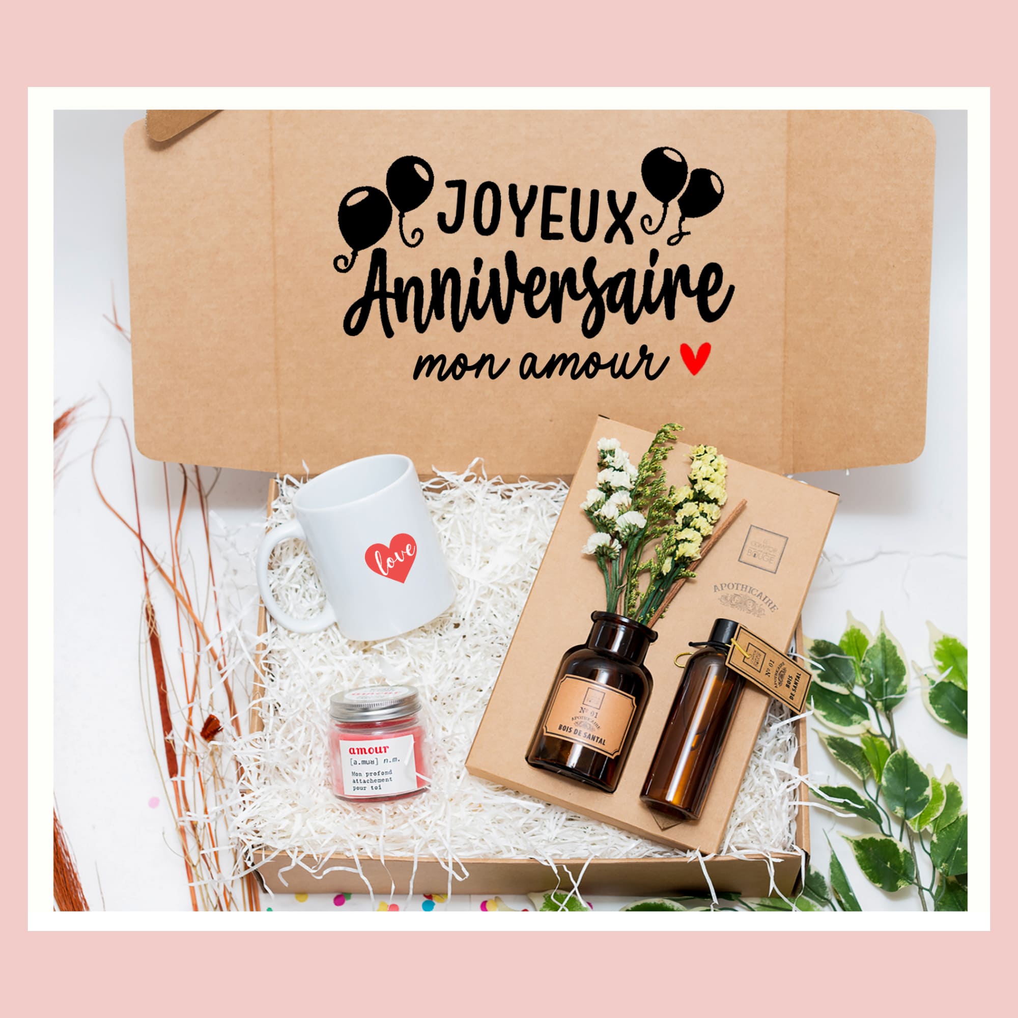 Set de 3 coffrets cadeaux, cadeau pour anniversaire, anniversaire