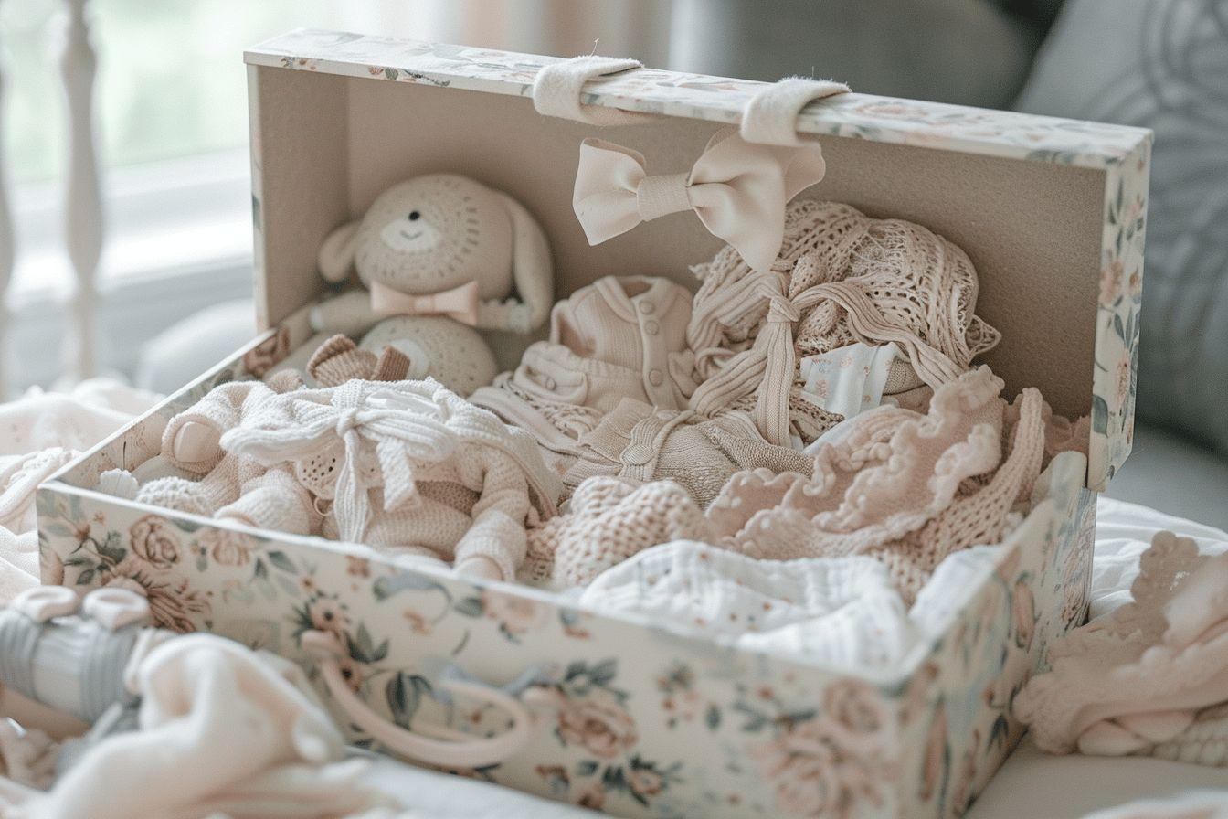 You are currently viewing Coffret cadeau naissance original personnalisé : accueillez bébé avec un ensemble fait main pour 0-24 mois