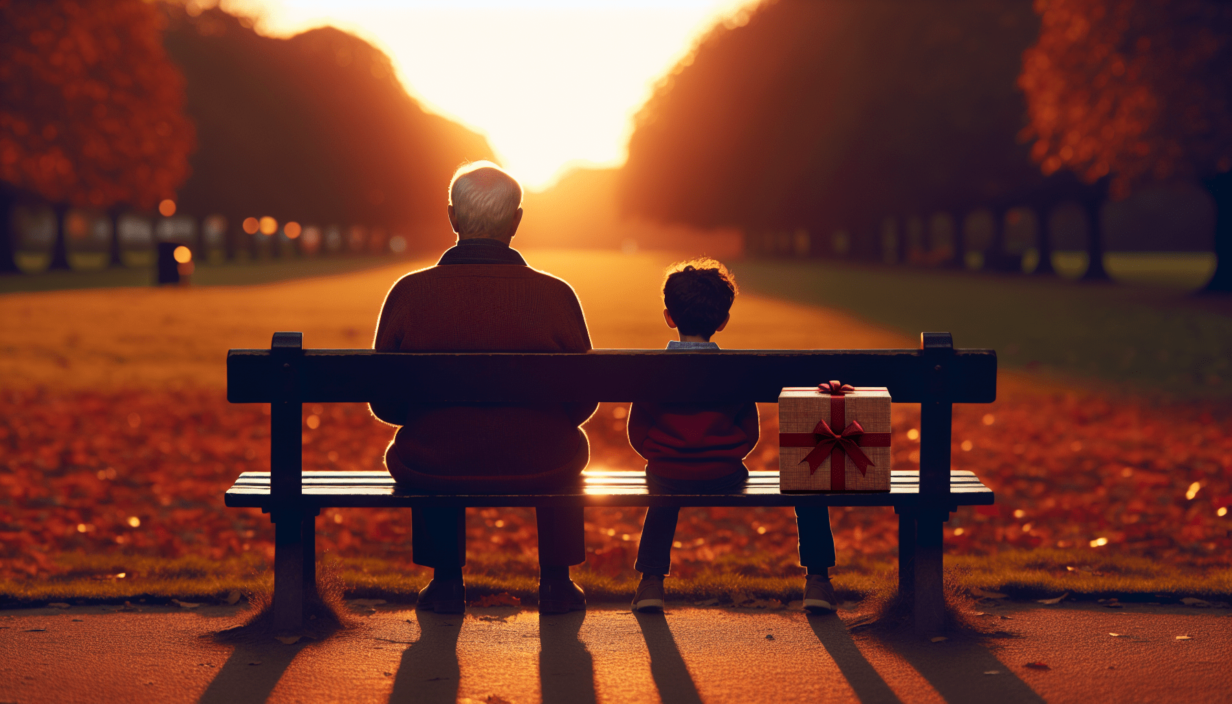 contexte usage cadeau papy sur banc
