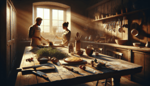 cadeau cuisine homme - scene immersive d une cuisine chaleureuse