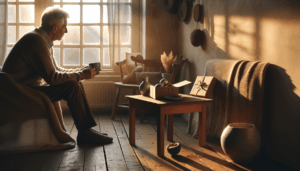 cadeau papy - scene immersive pres fenetre
