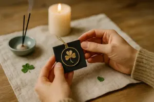 Scène montrant un cadeau porte bonheur