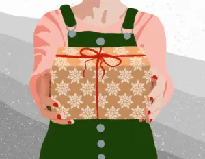 Jeune personne recevant une box beauté pour ado — une idée cadeau parfaite pour un anniversaire.