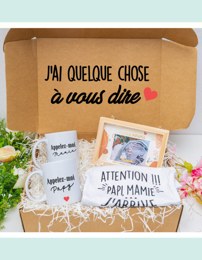 Cadeau annonce grossesse grand parents | COFFRET FUTURS GRAND-PARENTS