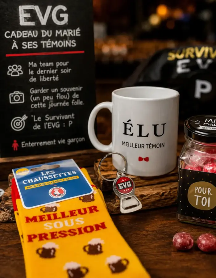 La boîte cadeau idéale pour honorer le super témoin de votre mariage avec humour et élégance