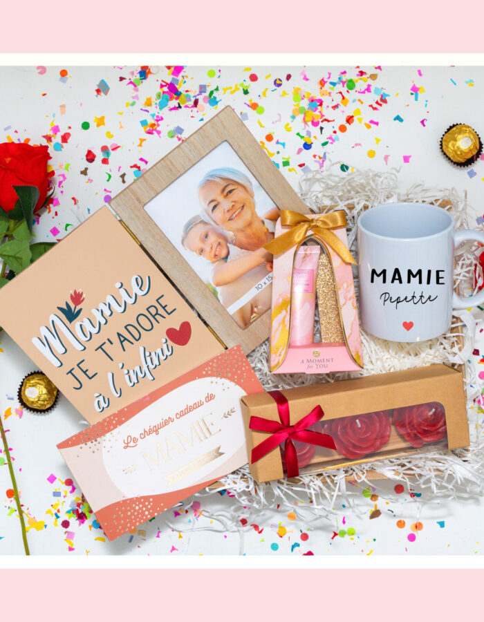box cadeau best mémé mon coup 2 coeurs  