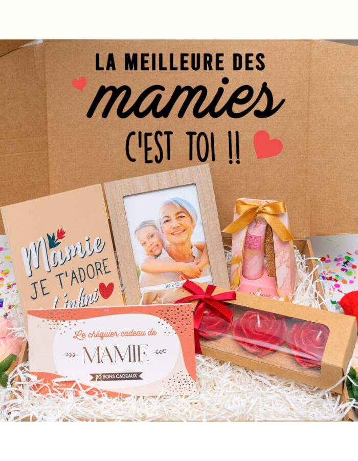 box cadeau best mémé mon coup 2 coeurs  