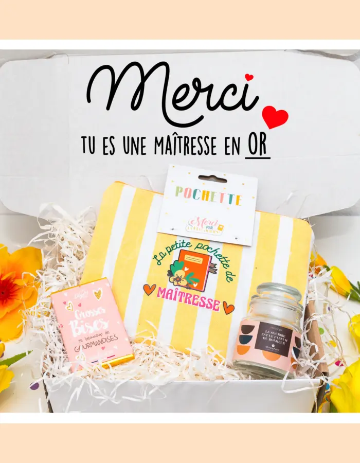 Cadeau merci maitresse | COFFRET MAITRESSE EN OR